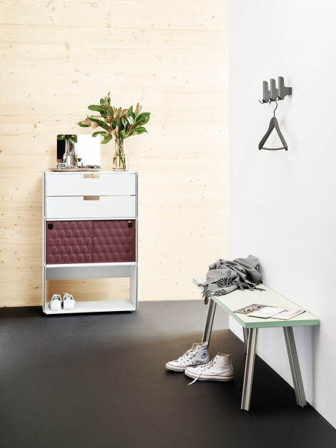 Linoleum bench for the hallway