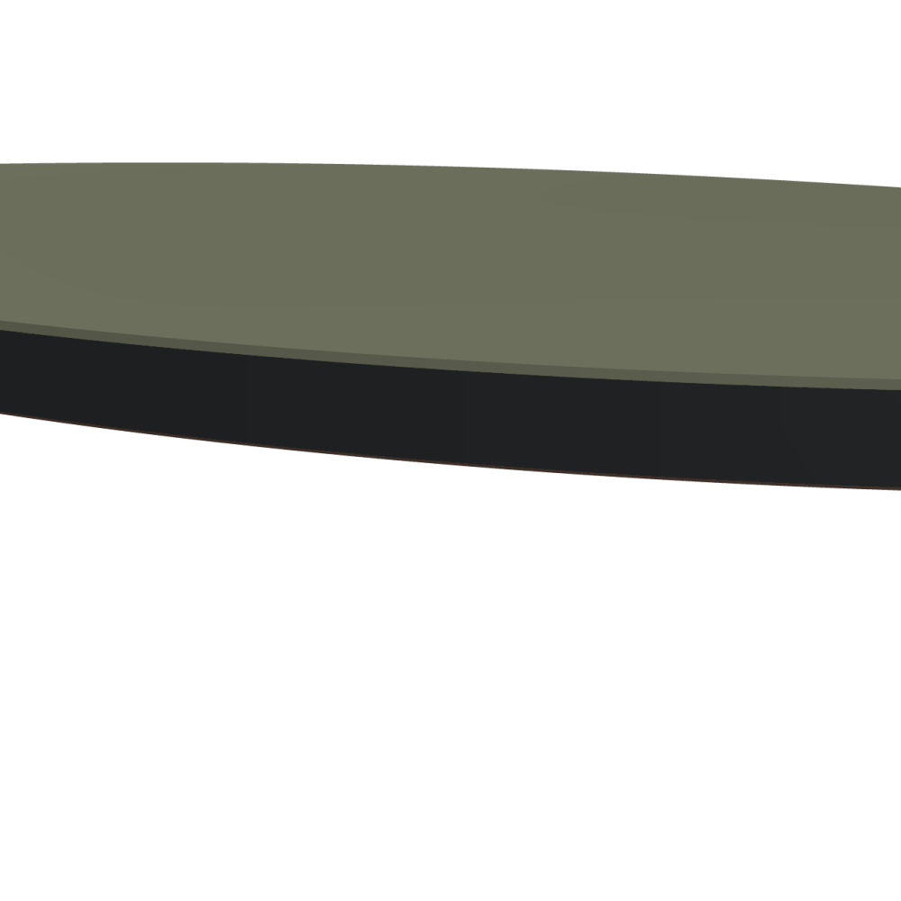 Linoleumtischplatte – 4184 Olive / MDF durchgefärbt / Anthrazitgrau